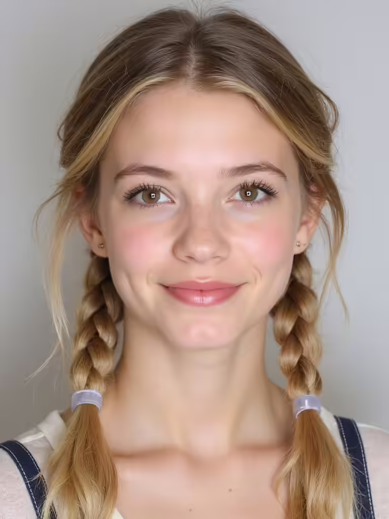 effortless loose braided pigtails