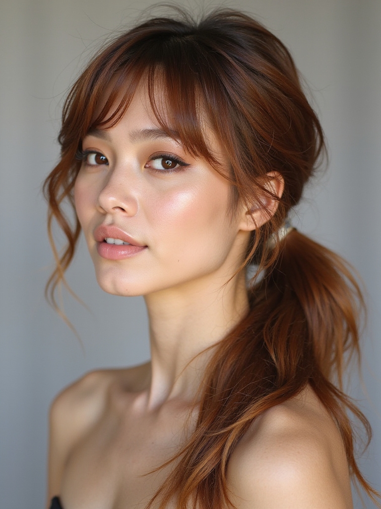 effortless low ponytail style