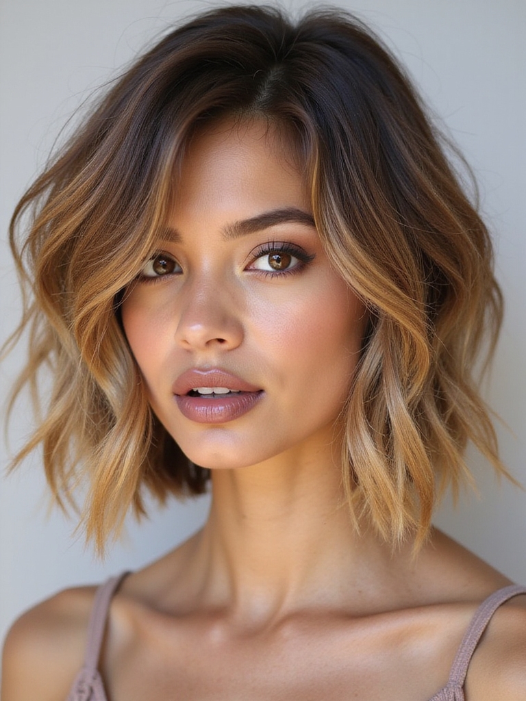 effortless textured bob styling