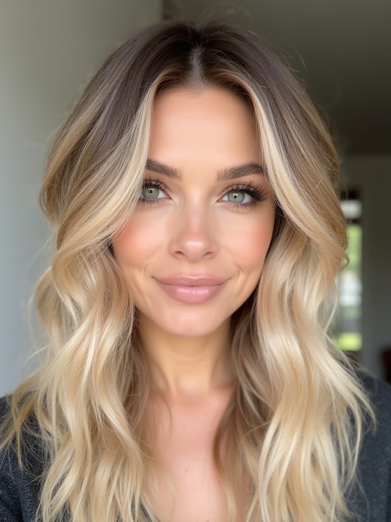 effortless textured shoulder length haircut