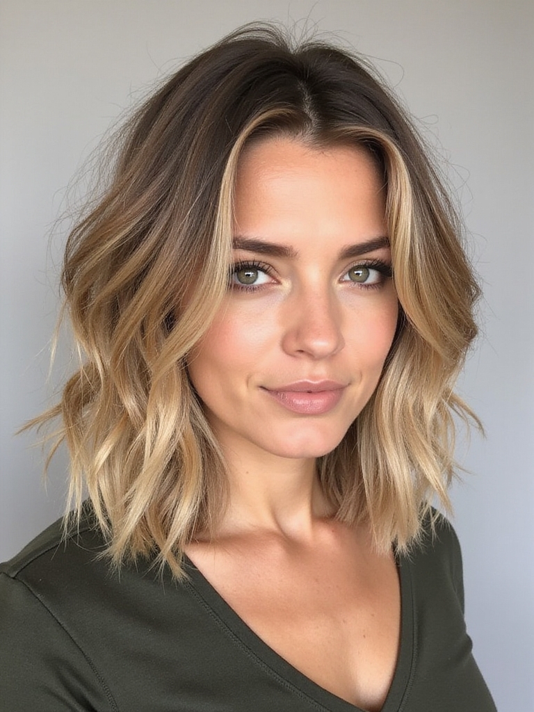 effortless tousled lob style
