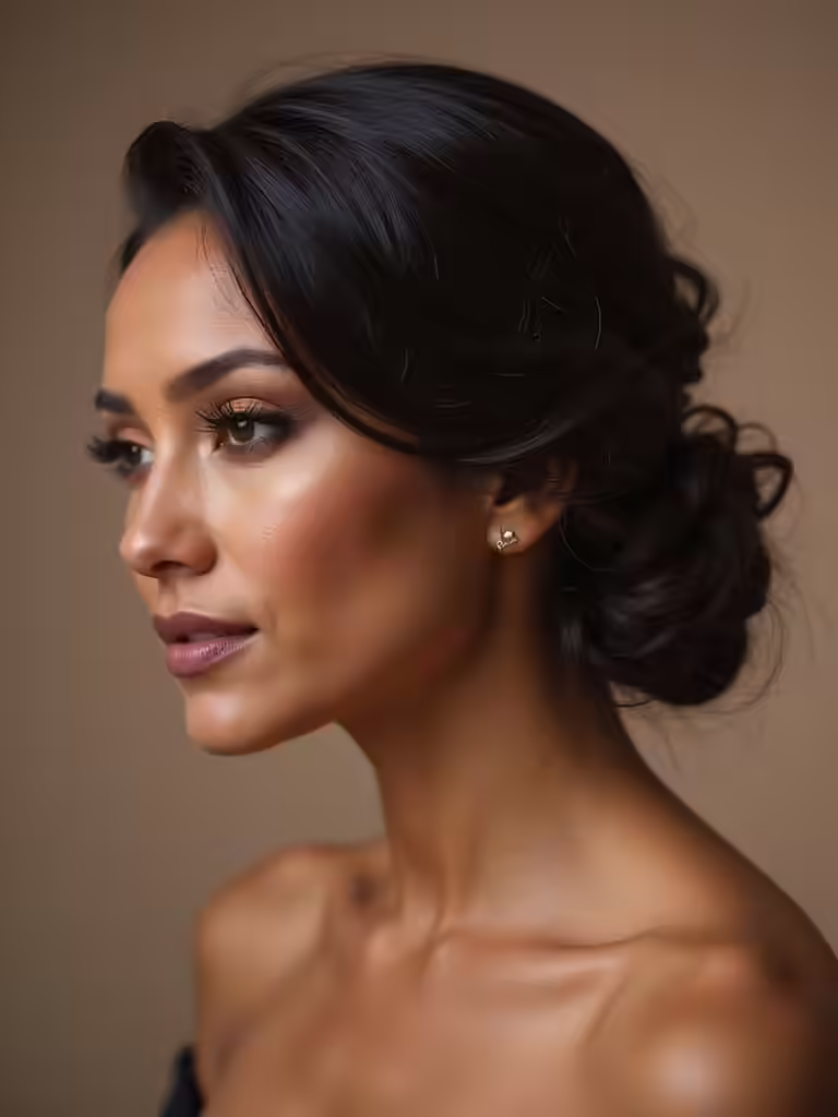 effortlessly chic low bun