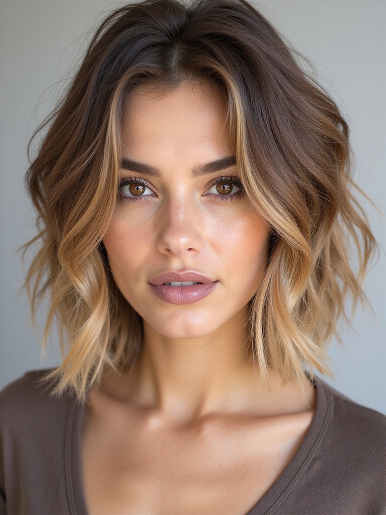 effortlessly chic tousled lob