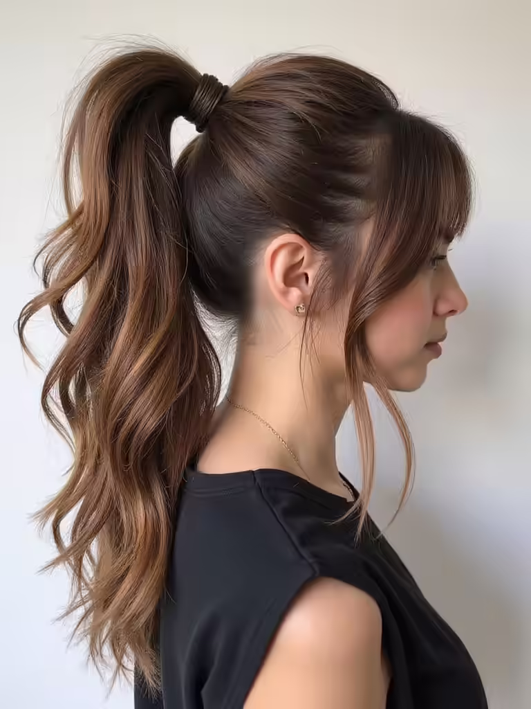 effortlessly chic tousled ponytail