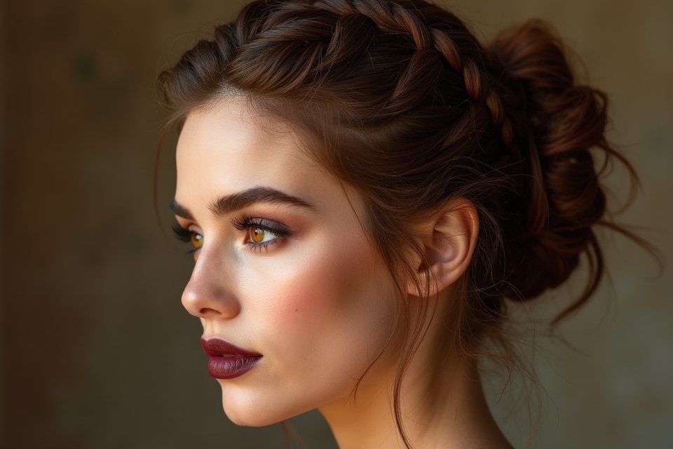elegant braided bun hairstyles