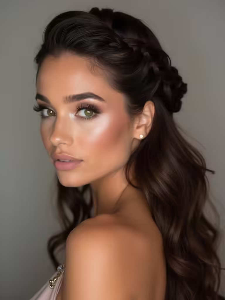 elegant cascading braid style