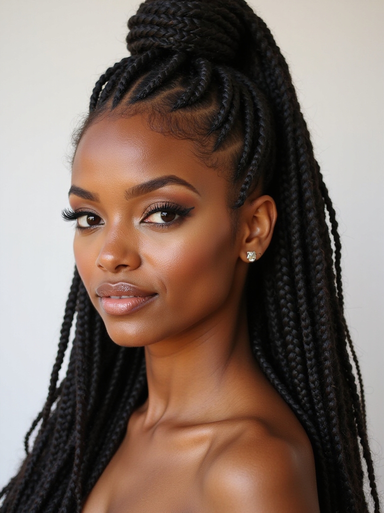 elegant casual hairstyle combination