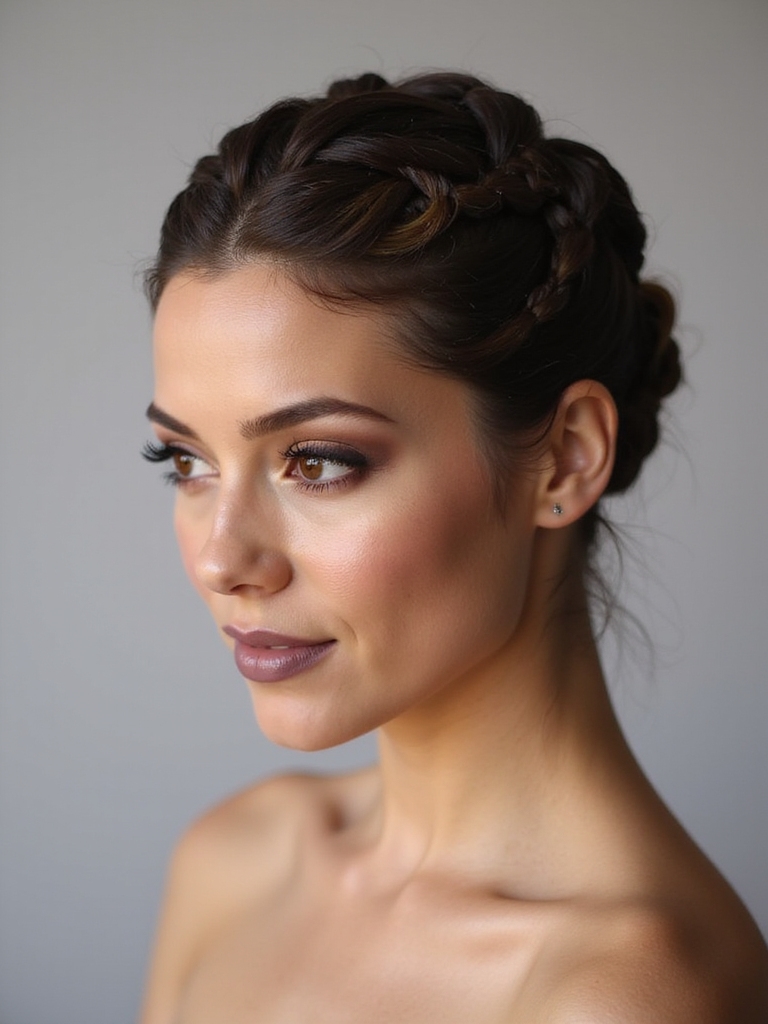 elegant double braided bun