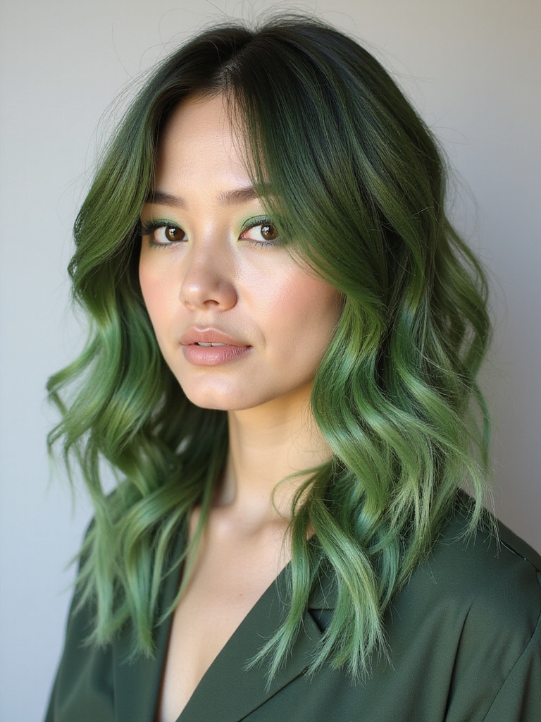 elegant earthy green tones