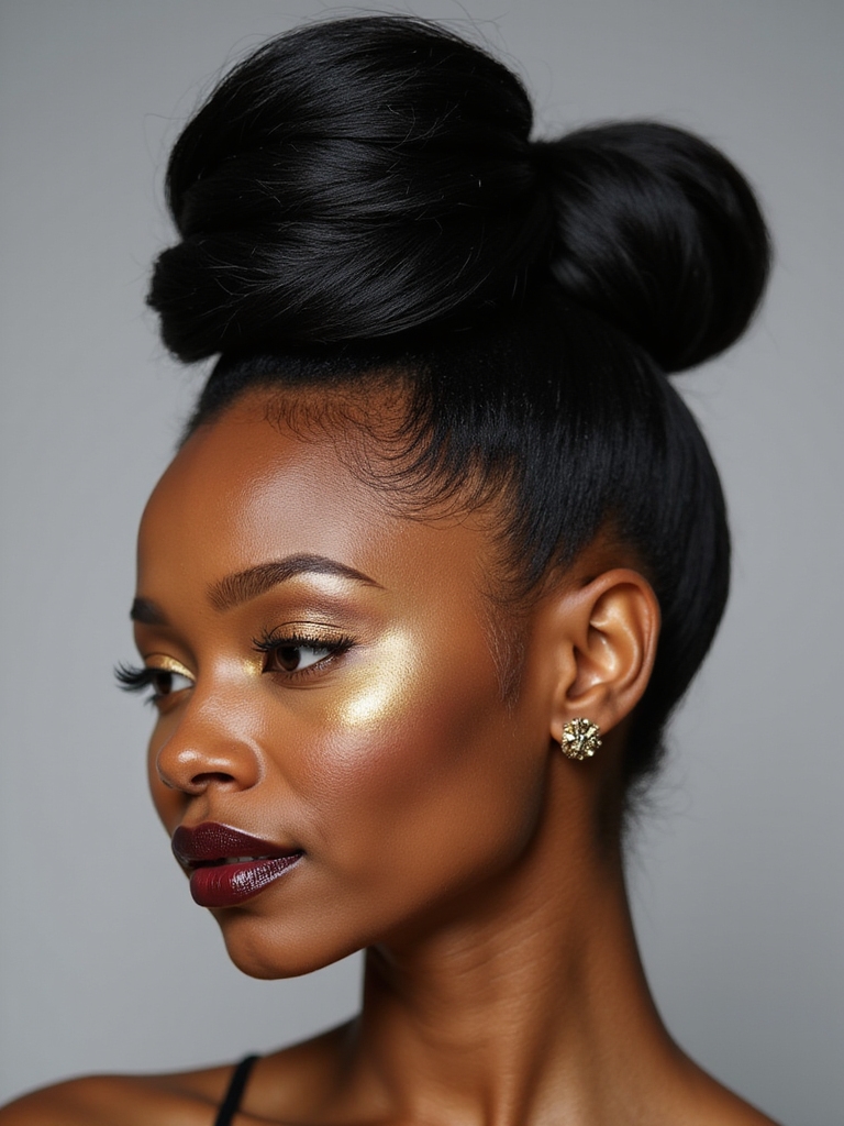 elegant effortless coiled ponytail
