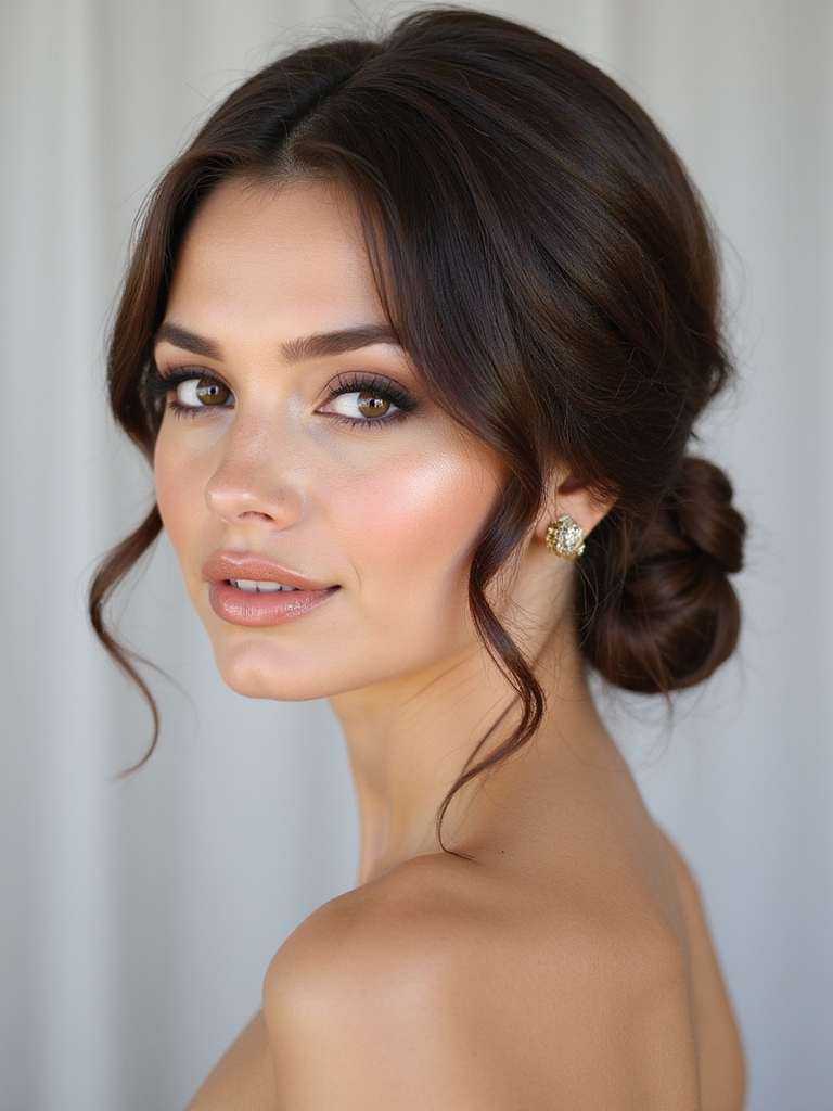 elegant low chignon bun