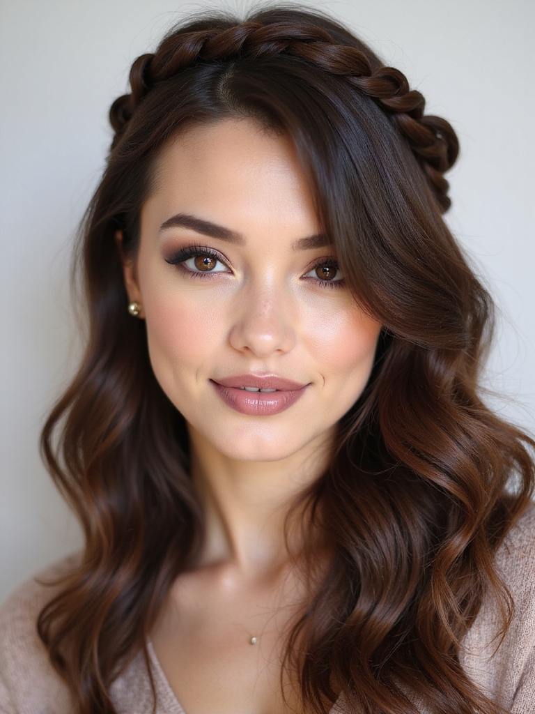 elegant twisted half crown