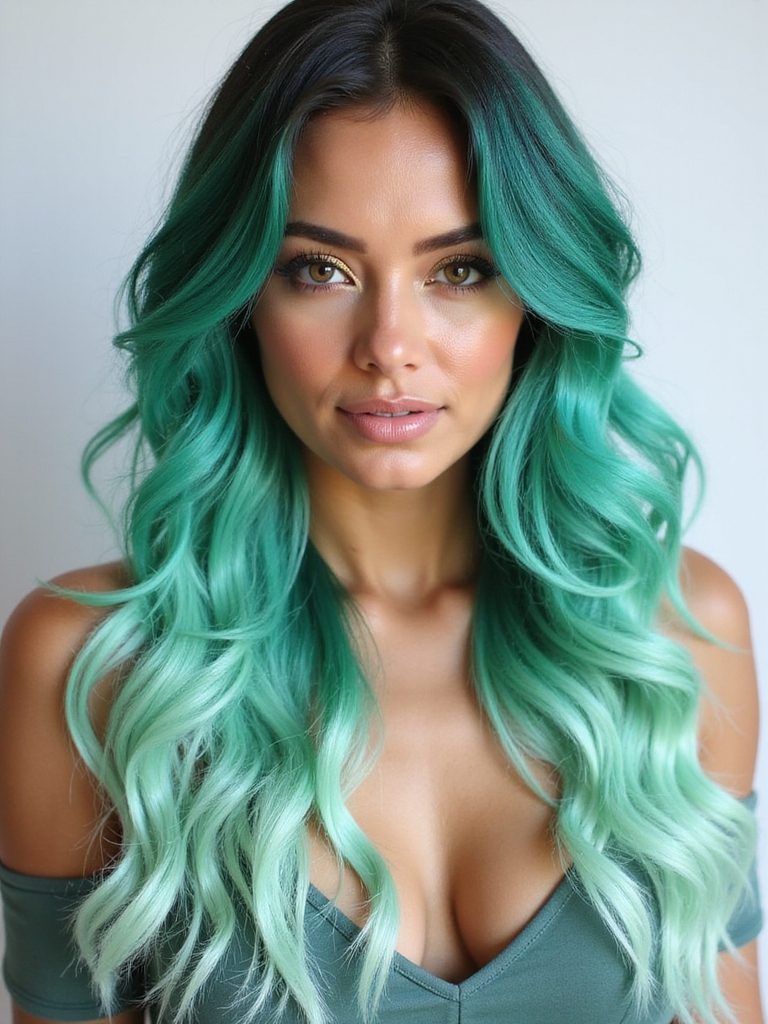 emerald green hair allure