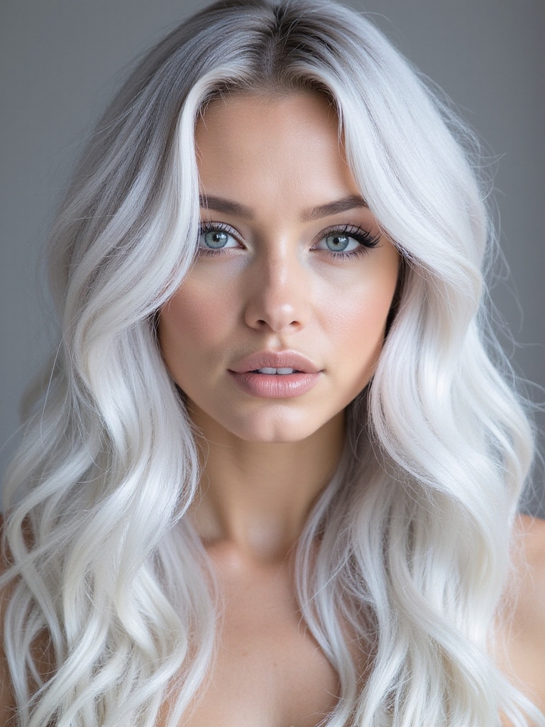ethereal icy platinum elegance