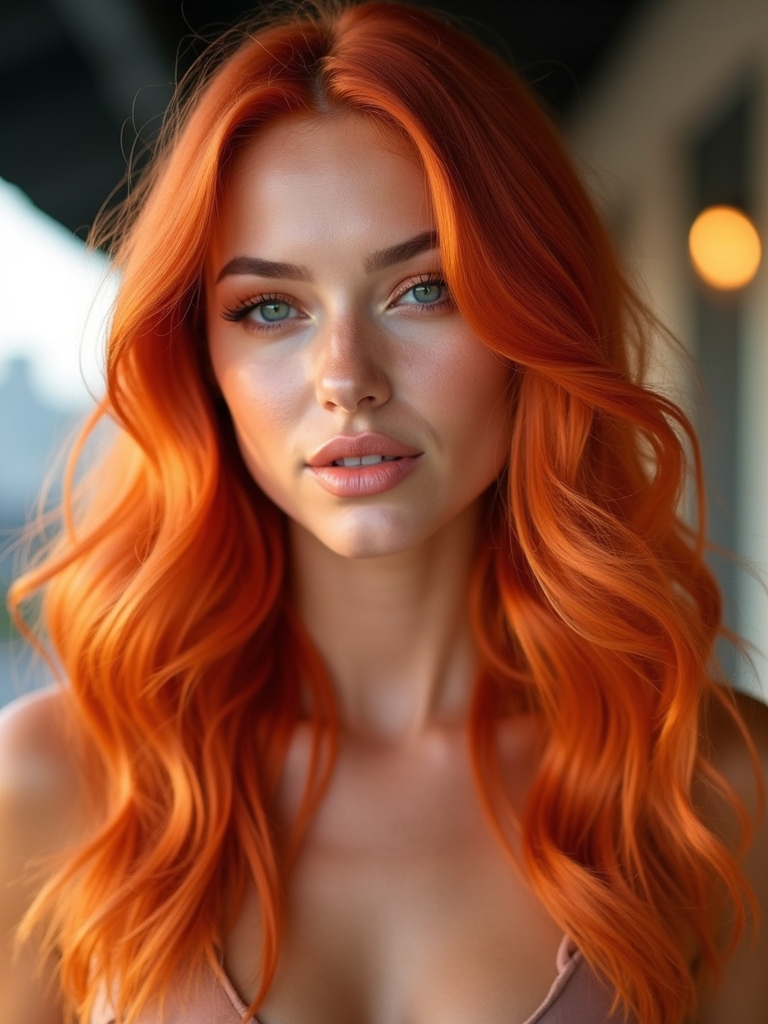 fiery sunset hair transformation