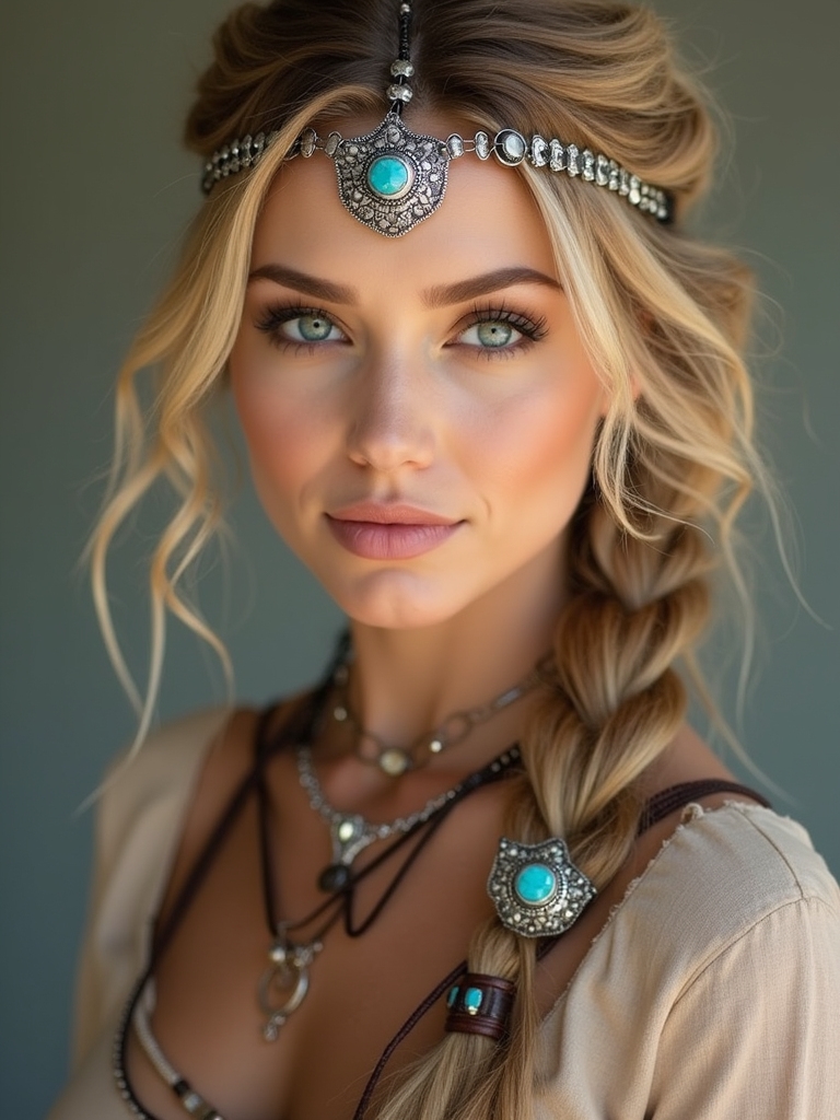 fishtail braid with bandanas