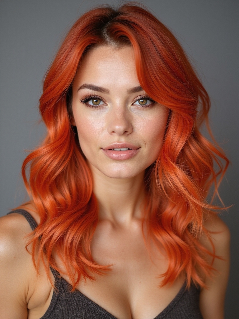healthy vibrant orange hair