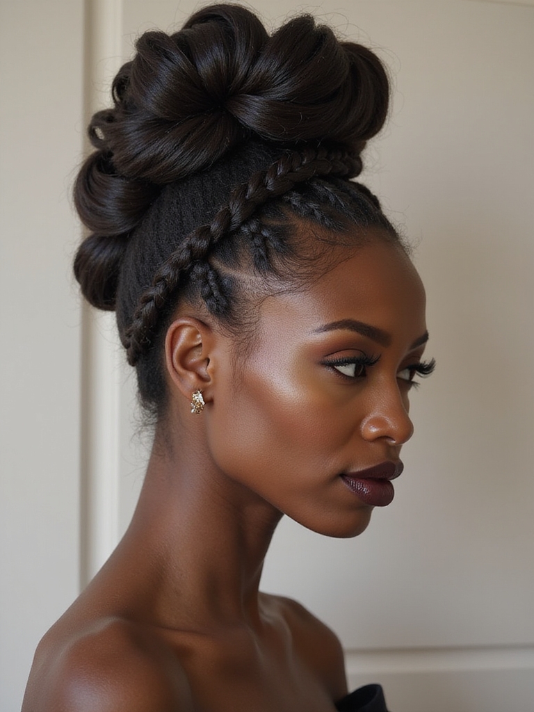 intricate braided bun elegance
