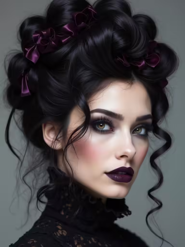 lavish gothic hairstyle elegance