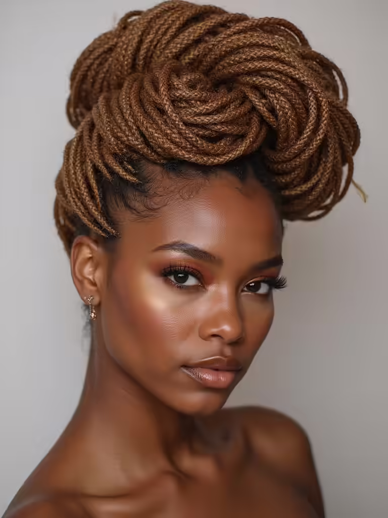 layered cornrow braids create dimension