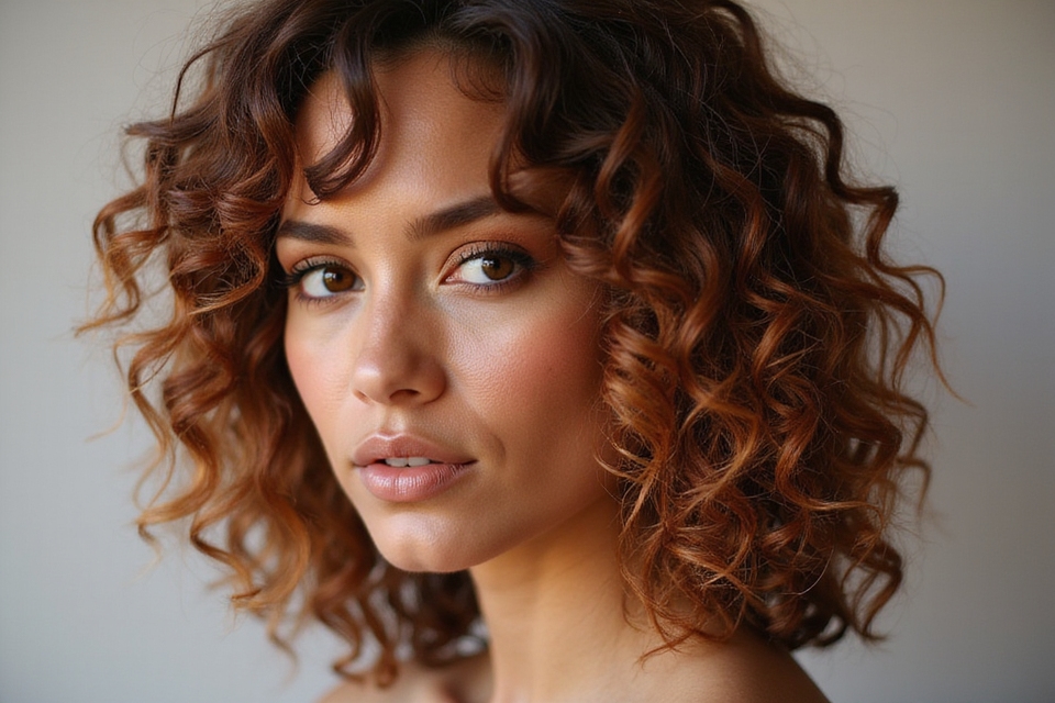 layered curly hair colors