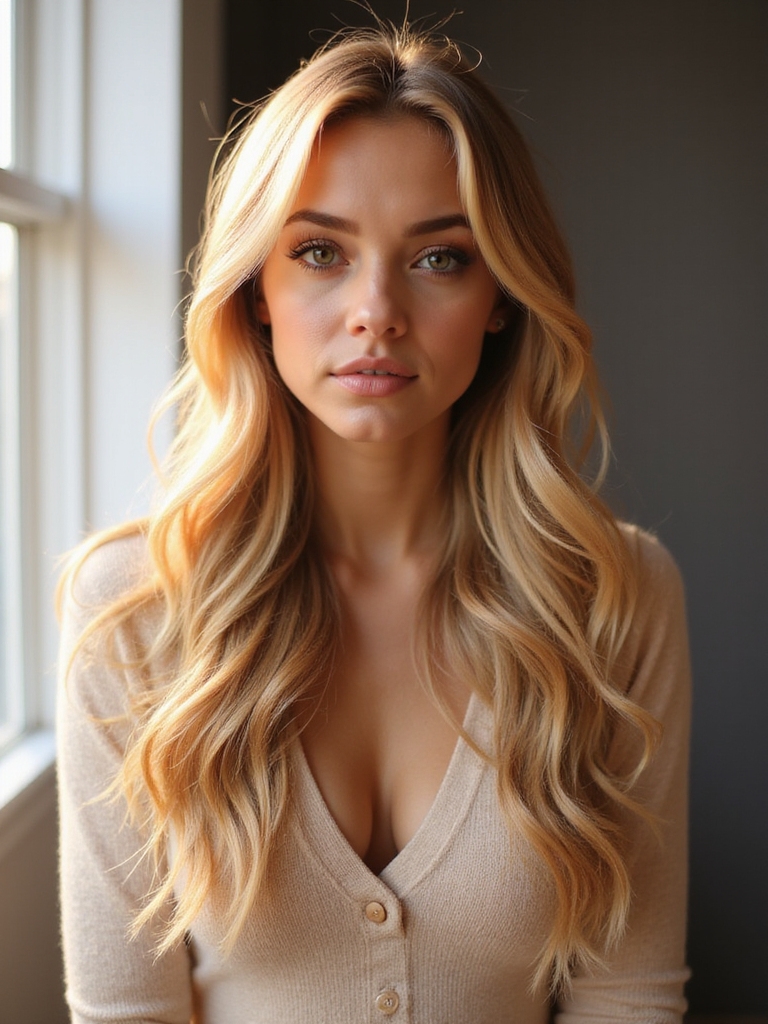 lighting affects honey hair