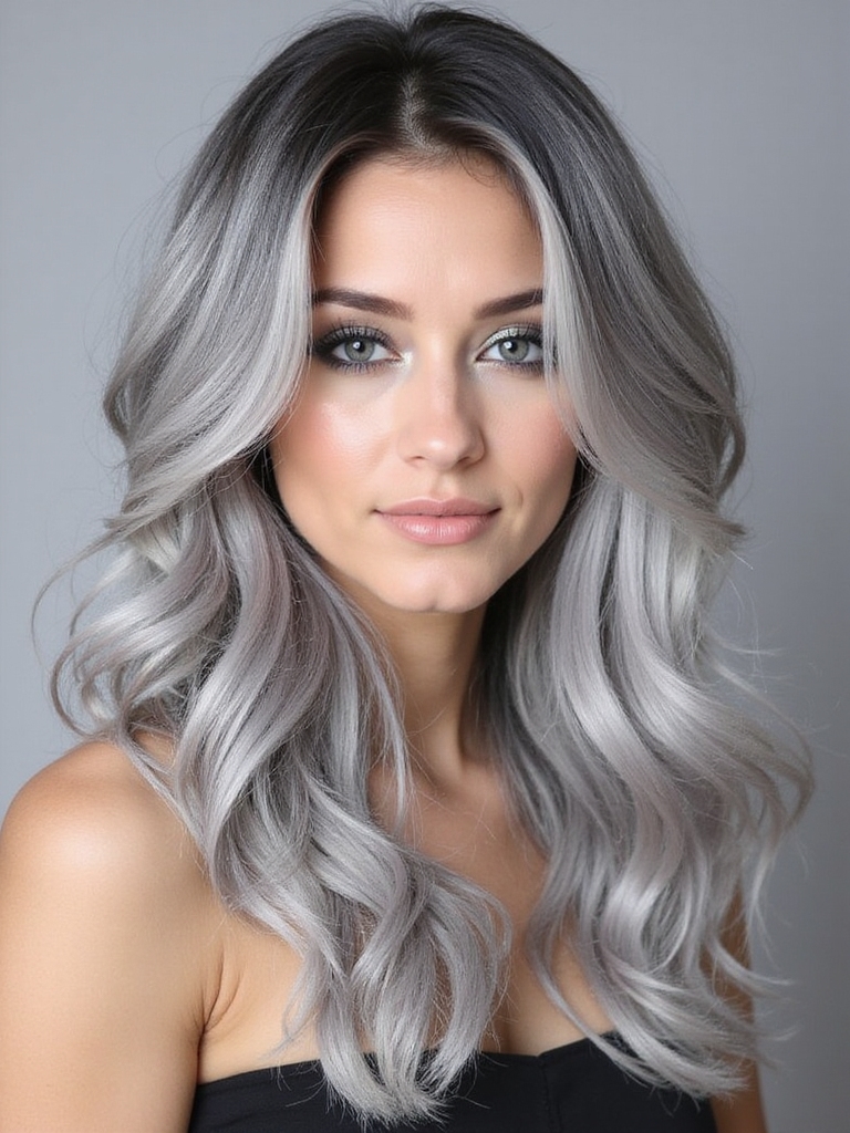 metallic hair color transformation