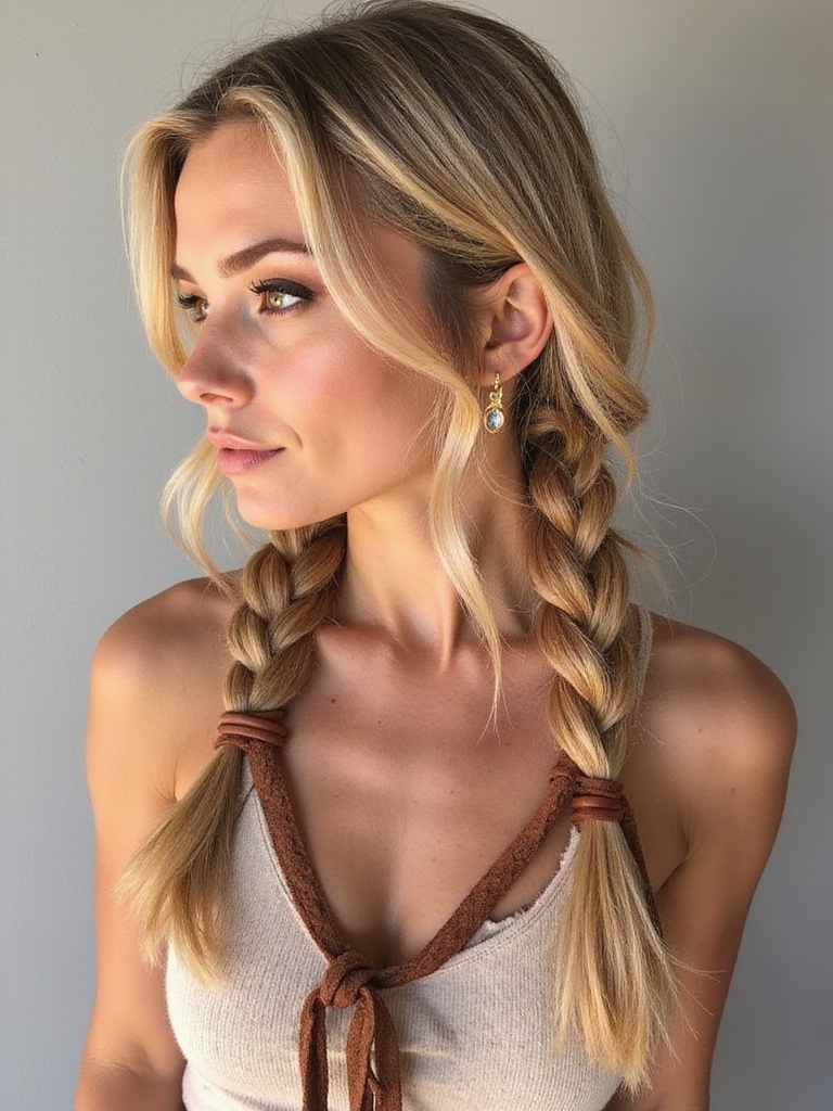 modern pigtail braid styles