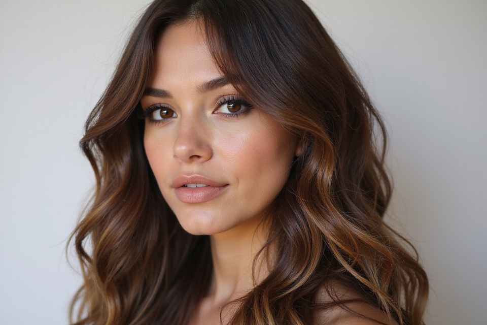 natural brunette hair highlights