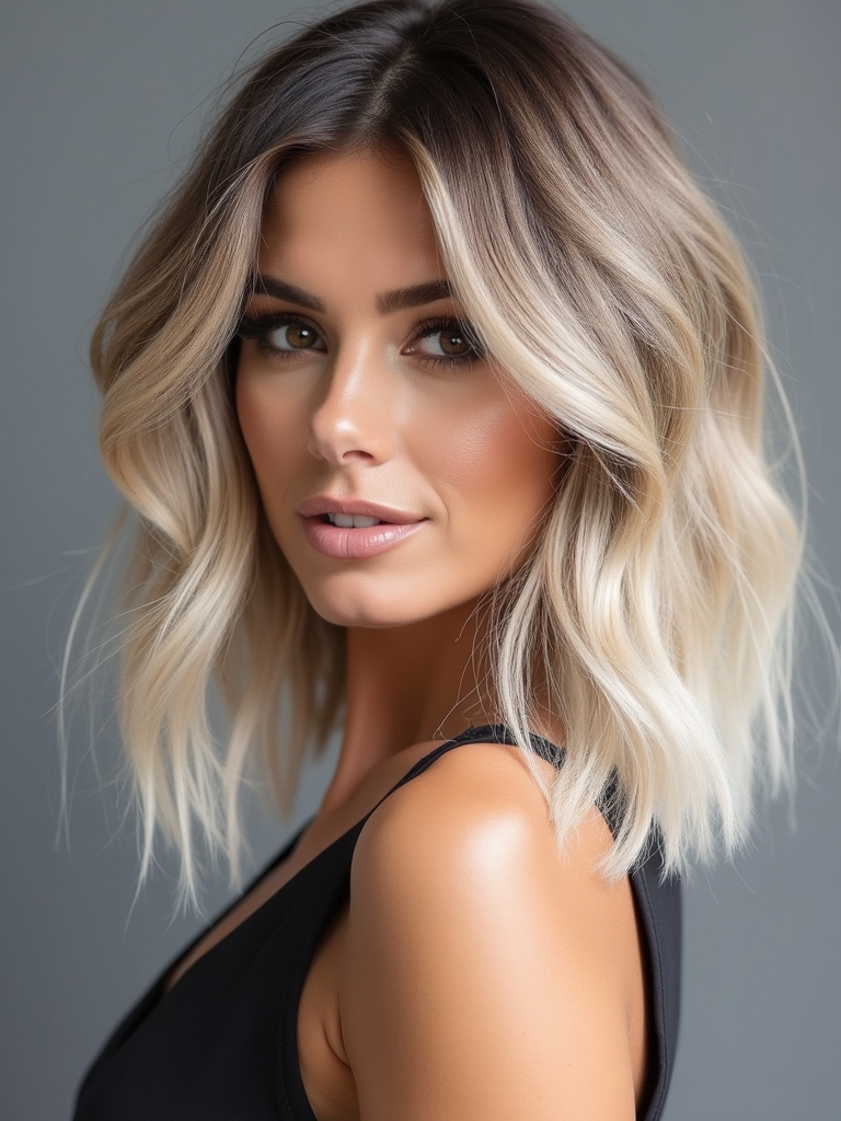 playful frosted hair tips