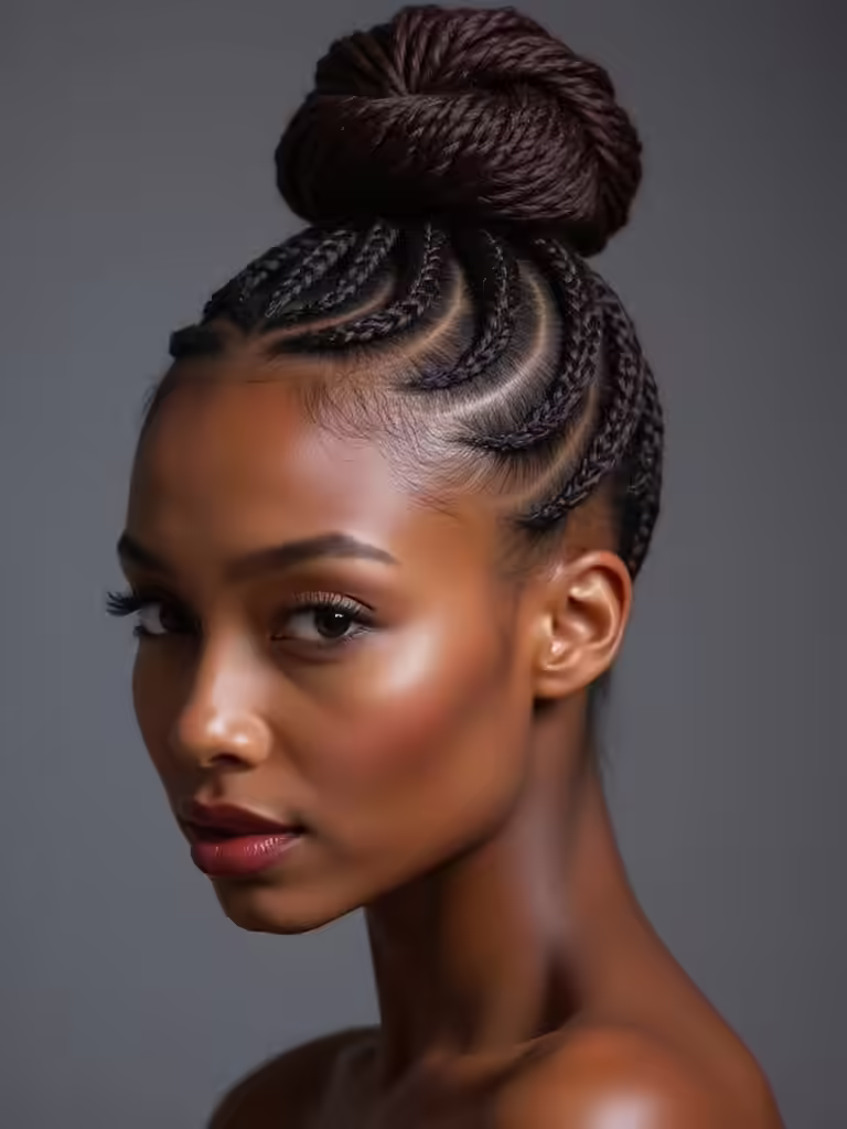 regal cornrow crown elegance