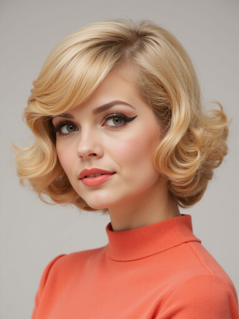 retro hairstyle with flirty flips