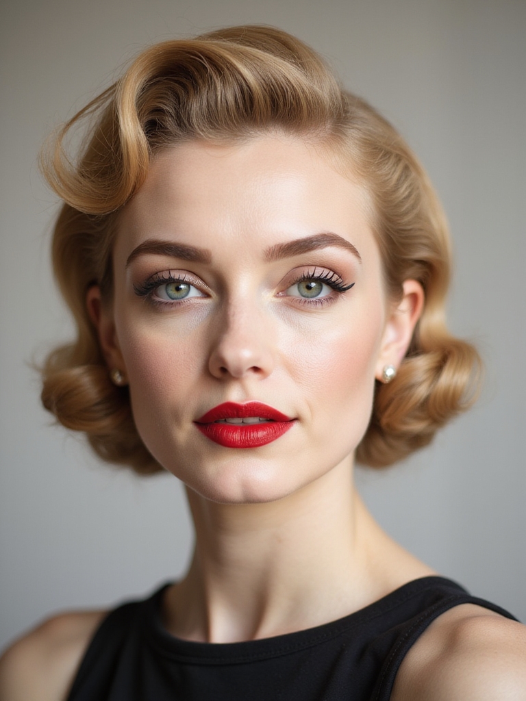 retro roll updo tutorial