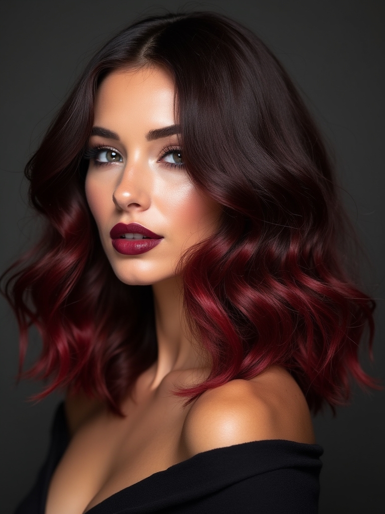 rich mahogany hair highlights