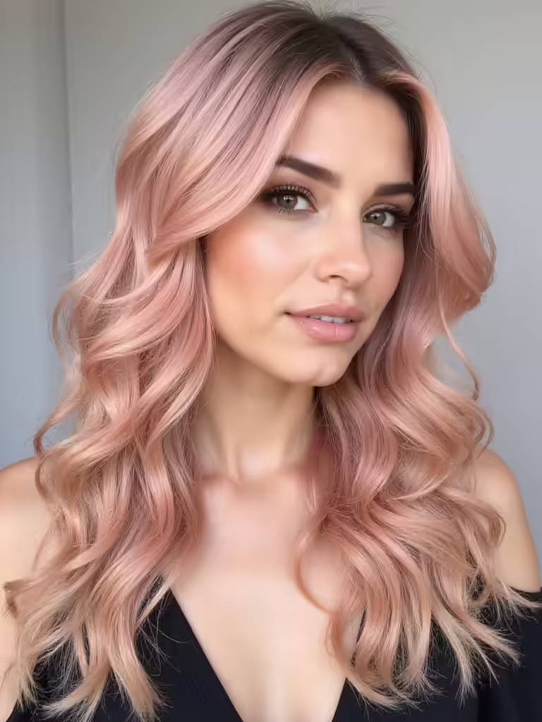 rose gold hair elegance