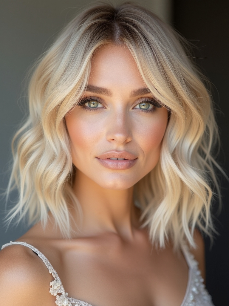 soft layered blonde wig