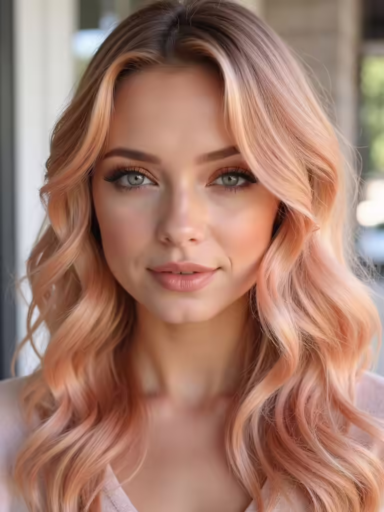soft peach hair color