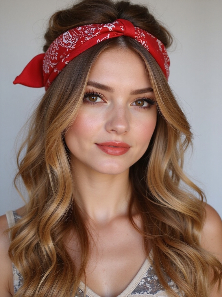 soft waves colorful bandana