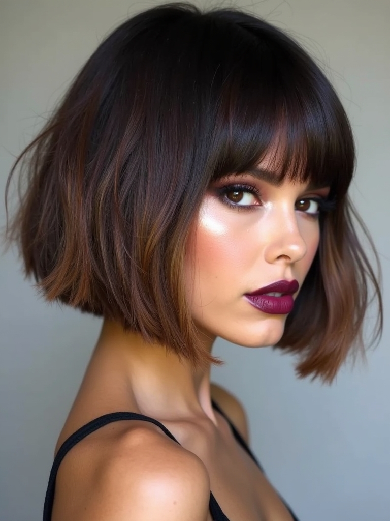 sophisticated edgy hairstyle statement