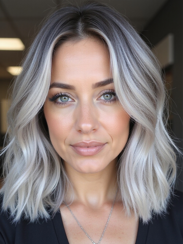 subtle ash highlights transformation