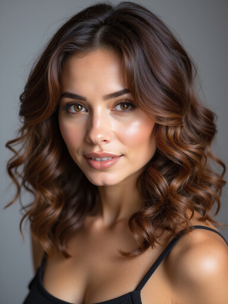 tawny color enhances curls