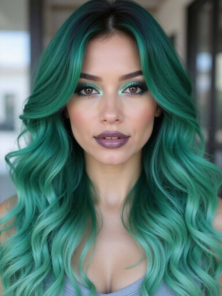 teal hair color transformation