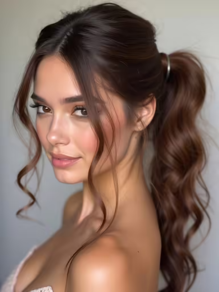 timeless side swept hairstyle