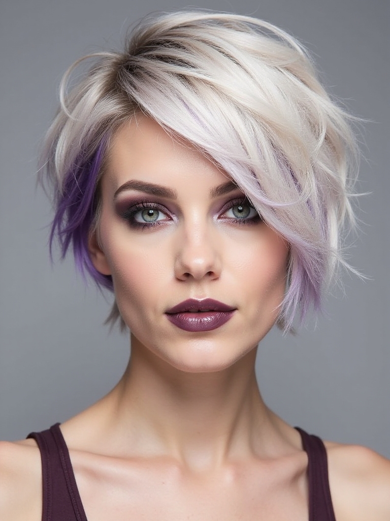 two toned hairstyle creativity