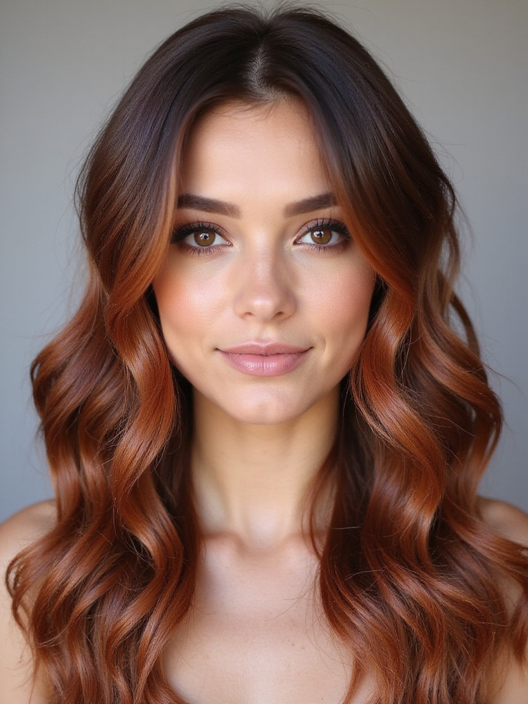 unique red brown hairstyles