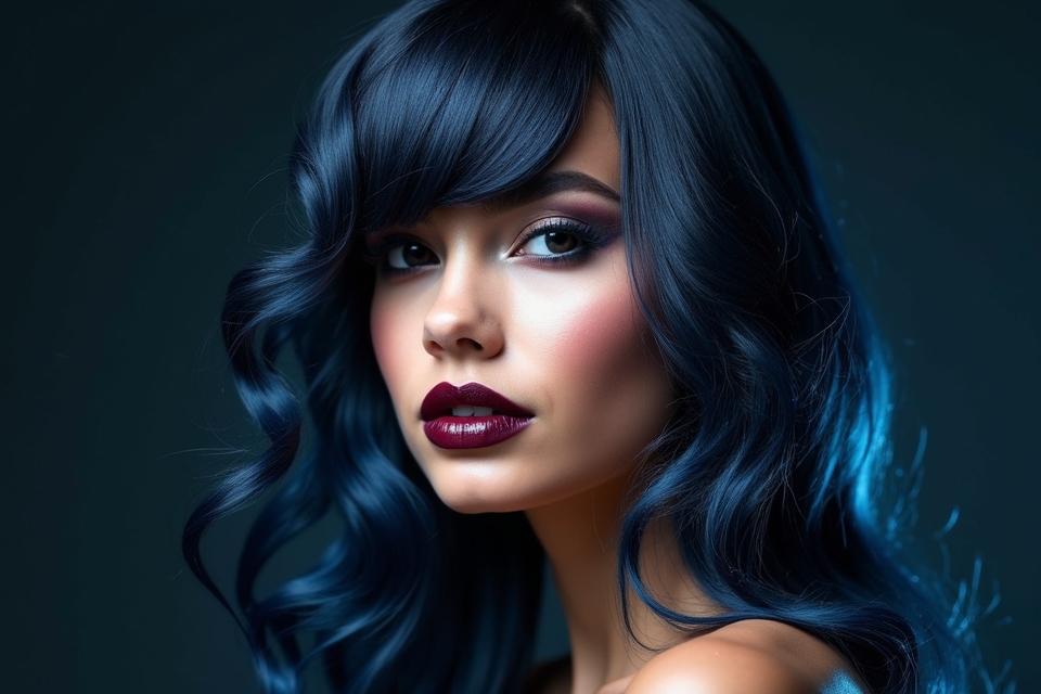 vibrant blue black reflections