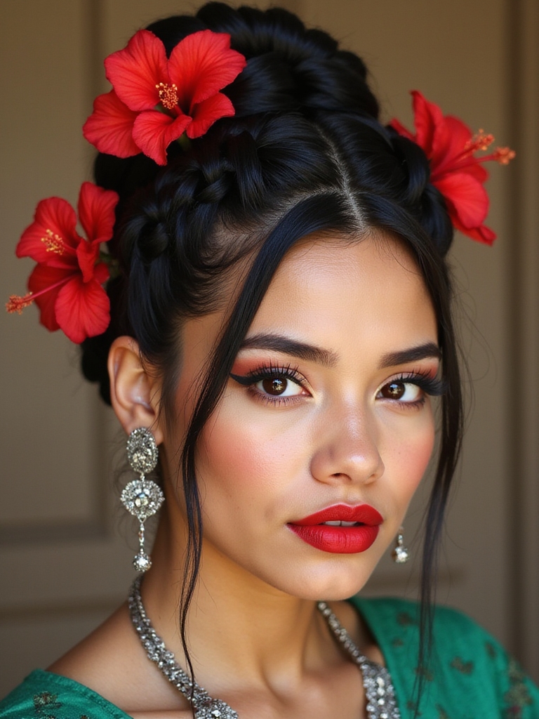 vibrant cultural hair adornments