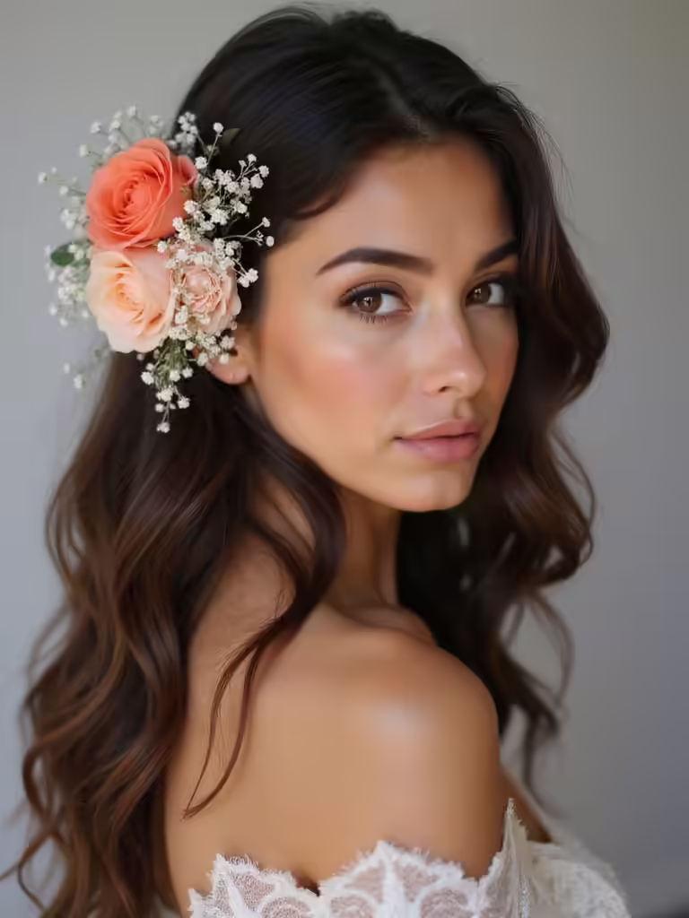 vibrant floral hair accessories