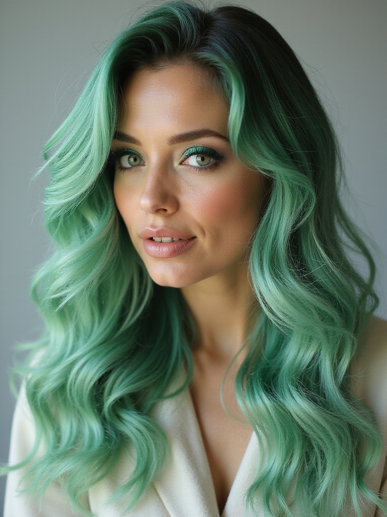 vibrant mint hair color