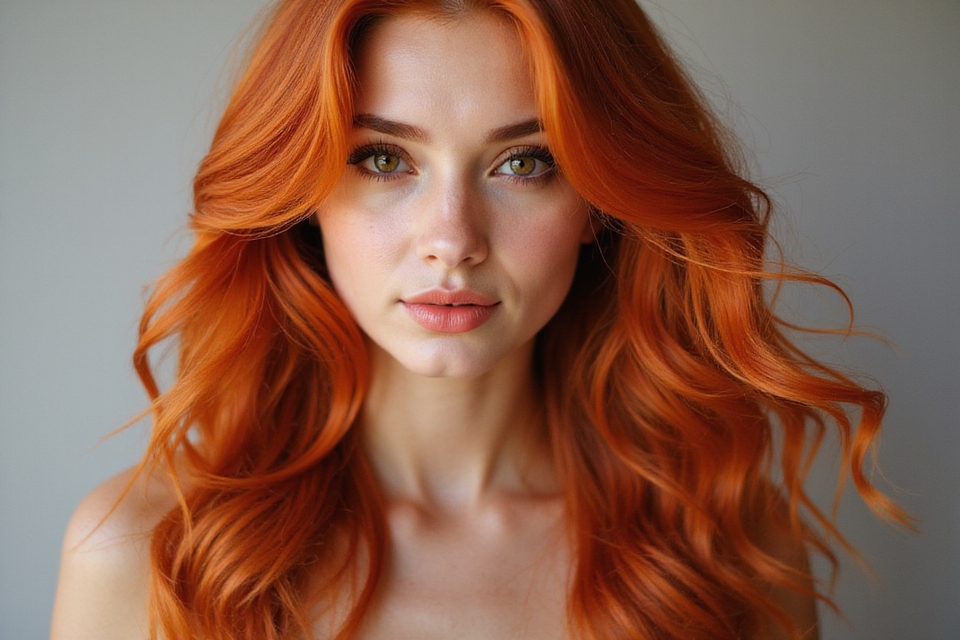 vibrant orange hair hues